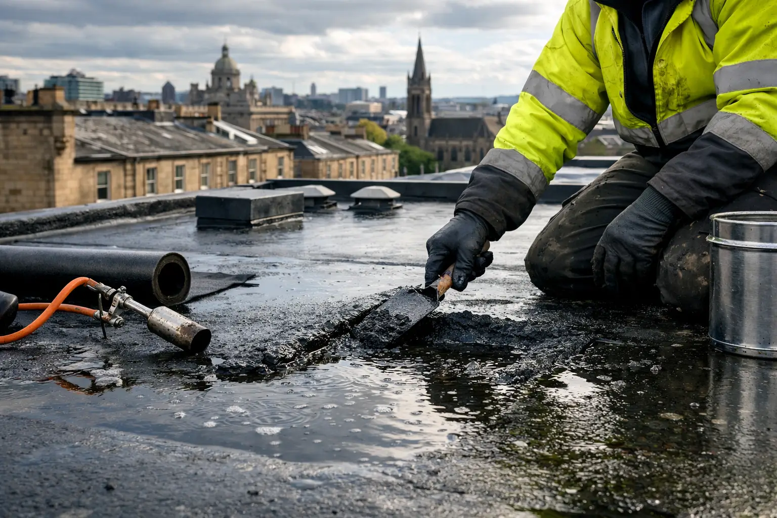 Leaking Flat Roof Repair for Glasgow Properties